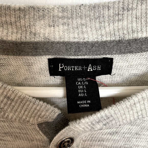 Porter+Ash Soft 1/4 Button Crewneck Sweater - Size L - Picture 7 of 13